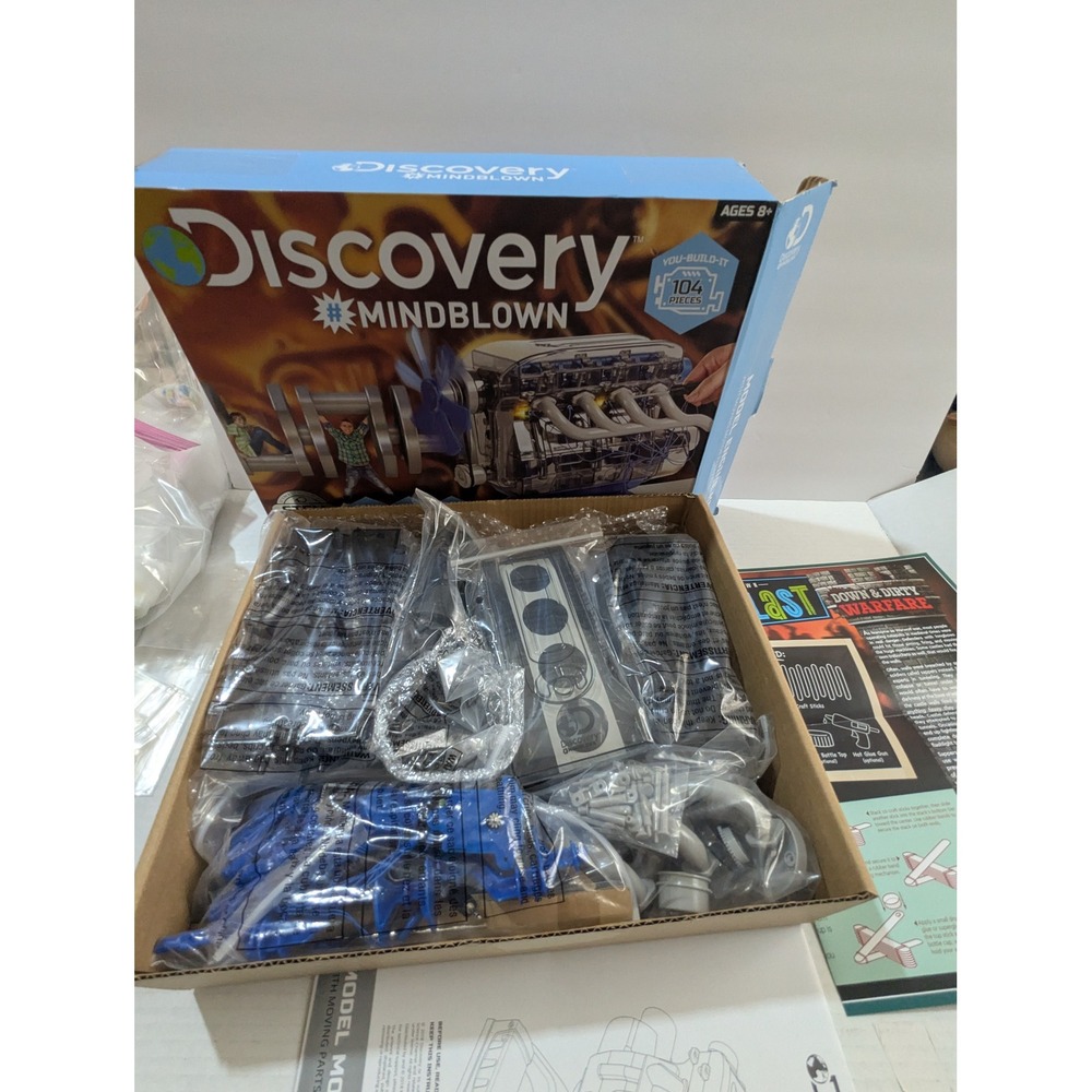 Discovery Mindblown Model Engine Kit DIY 4-Cylinder STEM Toy 104 Pieces 2018